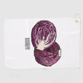 Afbeelding rode cartoon golfhanddoek (Horizontaal)