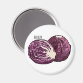 Afbeelding rode cartoon magneet (Voorkant / Achterkant)