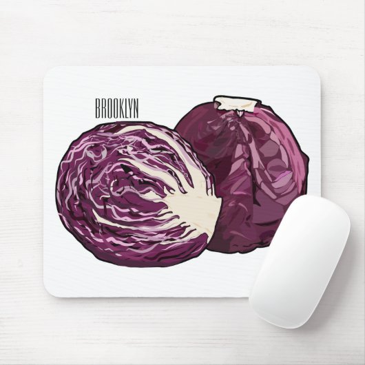 Afbeelding rode cartoon muismat (Met muis)