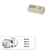 Afbeelding rode cartoon rubberstempel (Gestempeld)