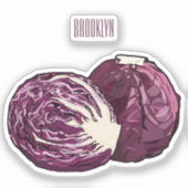 Afbeelding rode cartoon sticker (Voorkant)