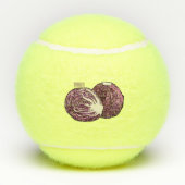 Afbeelding rode cartoon tennisballen (Achterkant)