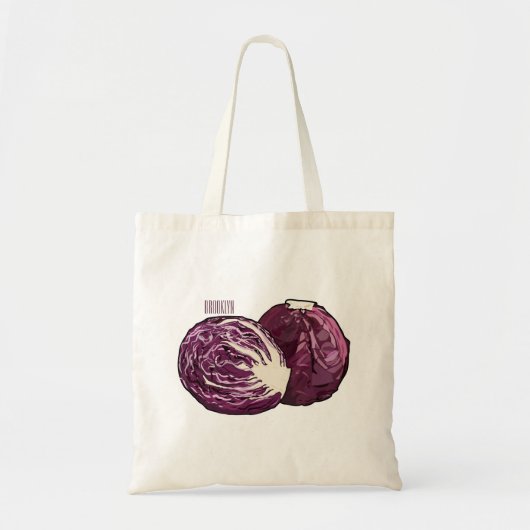 Afbeelding rode cartoon tote bag (Voorkant)