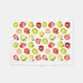 Afbeelding rode groene appel waterverf herfst fleece deken (Voorkant (Horizontaal))