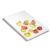 Afbeelding rode groene appel waterverf herfst notitieboek (Rechterzijde)