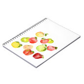 Afbeelding rode groene appel waterverf herfst notitieboek (Linkerzijde)