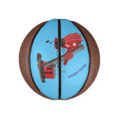 Afbeelding rode stoomschotel cartoon basketbal (Verticaal)