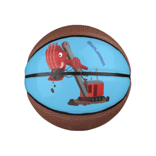 Afbeelding rode stoomschotel cartoon basketbal (Voorkant)