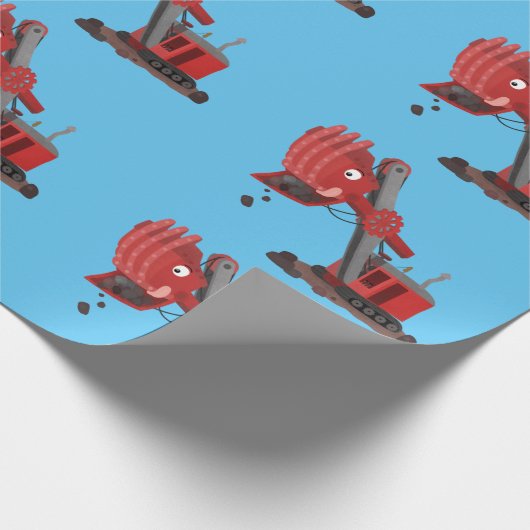 Afbeelding rode stoomschotel cartoon cadeaupapier (Hoek)