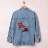 Afbeelding rode stoomschotel cartoon denim jacket (Hangar)