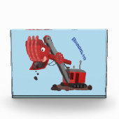 Afbeelding rode stoomschotel cartoon fotoblokken (Voorkant)