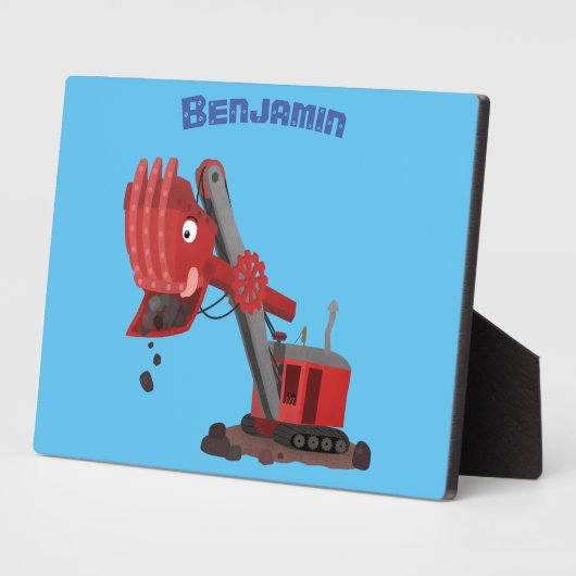 Afbeelding rode stoomschotel cartoon fotoplaat (Zijkant)