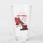 Afbeelding rode stoomschotel cartoon glas (Achterkant)