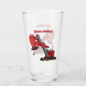 Afbeelding rode stoomschotel cartoon glas (Voorkant)