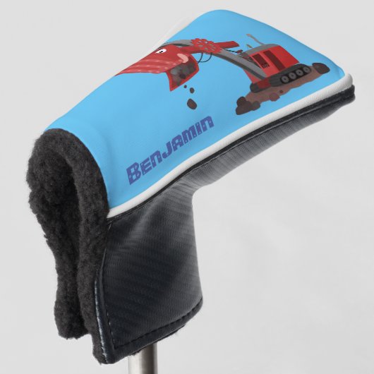 Afbeelding rode stoomschotel cartoon golfheadcover (3/4 voorkant)
