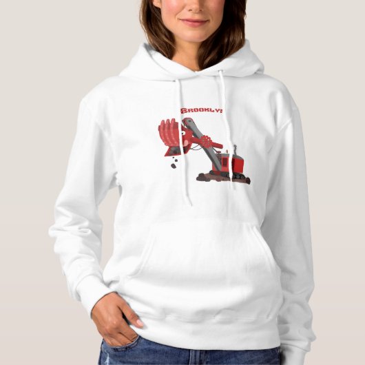 Afbeelding rode stoomschotel cartoon hoodie (Voorkant)