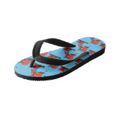 Afbeelding rode stoomschotel cartoon kinder teenslippers (Schuin)