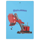 Afbeelding rode stoomschotel cartoon klembord (Achterkant)