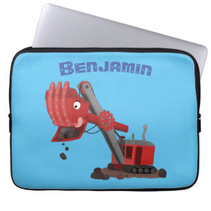 Afbeelding rode stoomschotel cartoon laptop sleeve