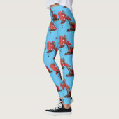 Afbeelding rode stoomschotel cartoon leggings (Links)