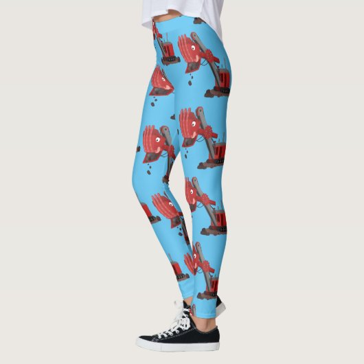 Afbeelding rode stoomschotel cartoon leggings (Links)