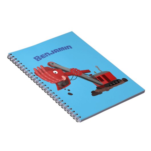 Afbeelding rode stoomschotel cartoon notitieboek (Rechterzijde)