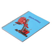 Afbeelding rode stoomschotel cartoon notitieboek (Linkerzijde)