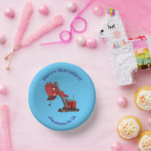 Afbeelding rode stoomschotel cartoon papieren kommen (Feest)