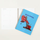 Afbeelding rode stoomschotel cartoon planner (Display)