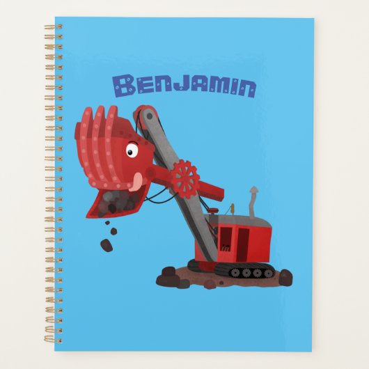 Afbeelding rode stoomschotel cartoon planner (Voorkant)