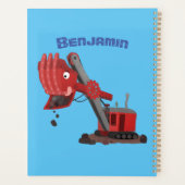 Afbeelding rode stoomschotel cartoon planner (Achterkant)
