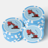 Afbeelding rode stoomschotel cartoon poker chips (Opstapeling)