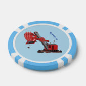 Afbeelding rode stoomschotel cartoon poker chips (Enkel)