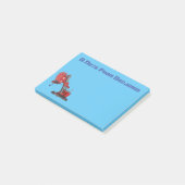 Afbeelding rode stoomschotel cartoon post-it® notes (Schuin)