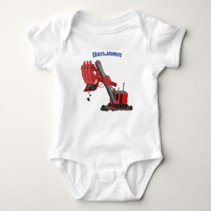 Afbeelding rode stoomschotel cartoon romper