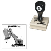 Afbeelding rode stoomschotel cartoon rubberstempel (Gestempeld)