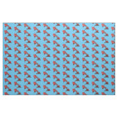 Afbeelding rode stoomschotel cartoon stof (Fat Quarter)