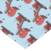 Afbeelding rode stoomschotel cartoon tafelkleed (Gekanteld)