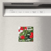 Afbeelding Rode Tulpen sparen de Datum Magneet (Insitu (Vaatwasser))