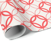 Afbeelding rood Marokkaans cirkelvormig monogram Cadeaupapier (Rol Hoek)