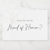 Afbeelding Roos Bridesmaid Wine Label Voedselcontainer Etiket