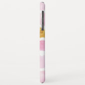 Afbeelding roze en goudkleurige Waterverf monogram Case-Mate iPhone Case (Achterkant/links)