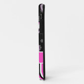 Afbeelding roze en zwart, aangepast monogram Case-Mate iPhone case (Achterkant/links)