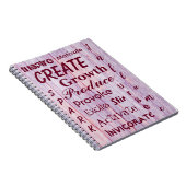 Afbeelding roze hout notitieboek (Rechterzijde)