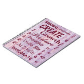 Afbeelding roze hout notitieboek (Linkerzijde)