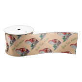 afbeelding santa klaar voor kerstmis satijnen lint (Spoel)