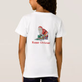 afbeelding santa maakt zich klaar voor kerstmis t-shirt (Achterkant)