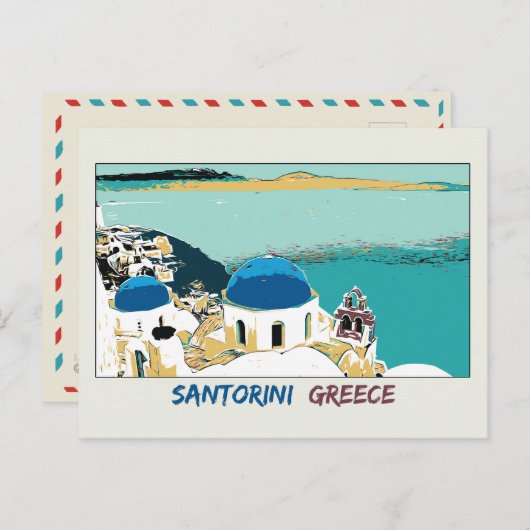 Afbeelding Santorini, Grieks Briefkaart (Voorkant / Achterkant)