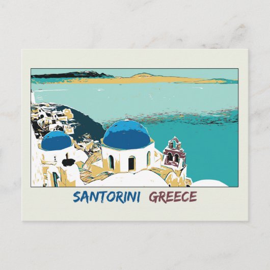 Afbeelding Santorini, Grieks Briefkaart (Voorkant)