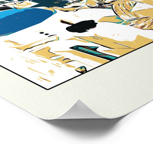 Afbeelding Santorini, Grieks Briefkaart Poster (Hoek)